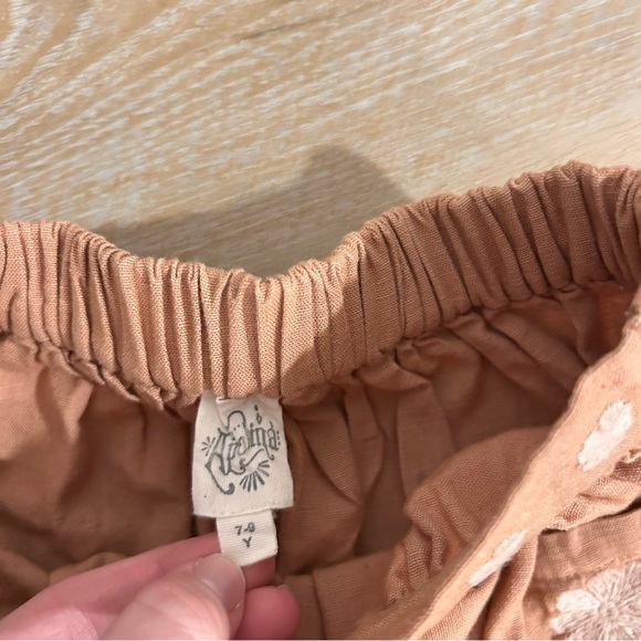 Apolina Girls Cotton Velma Cottagecore Embroidered Top and Skirt Set in Praline - Picture 11 of 13